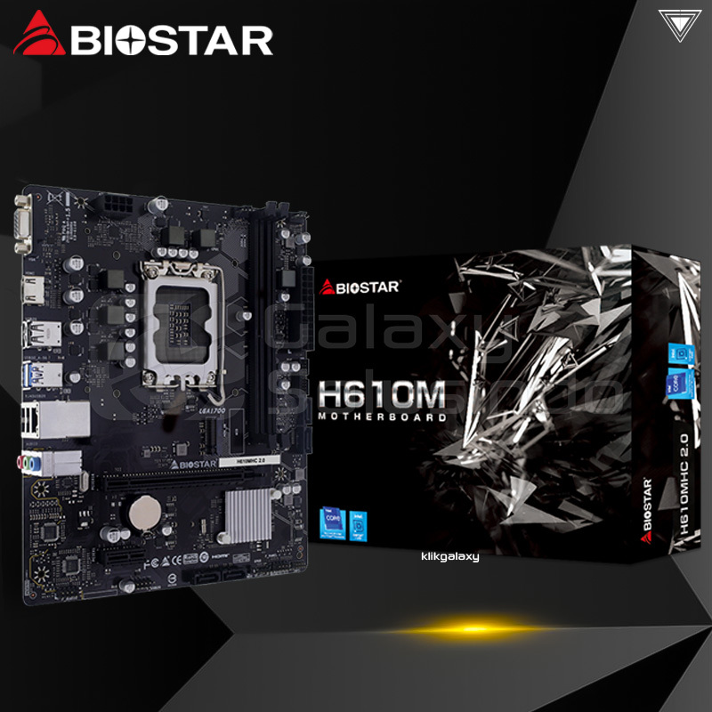 PC Components/ MotherBoard/ LGA 1700/ Biostar Mainboard, H610MHC 2.0 Socket 1700 DDR4, uATX, GbE