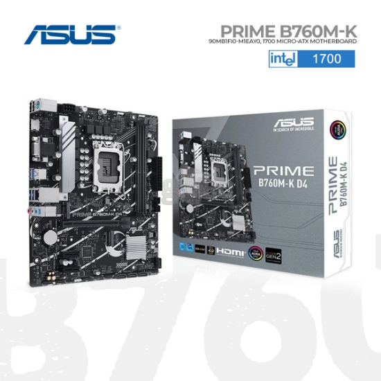 PC Components/ MotherBoard/ LGA 1700/ PRIME B760M-K//LGA1700,B760,USB3.2 GEN 1,MB