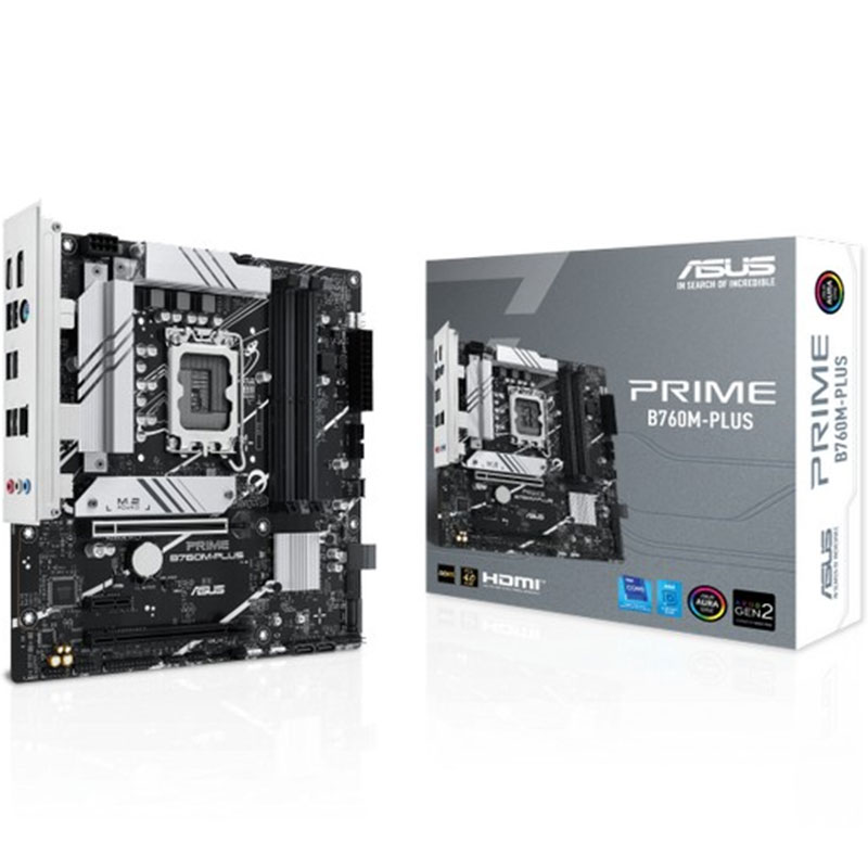PC Components/ MotherBoard/ LGA 1700/ ASUS PRIME B760-PLUS D4//LGA1700,B760,USB 3.2 GEN 2X2,AURA,MB