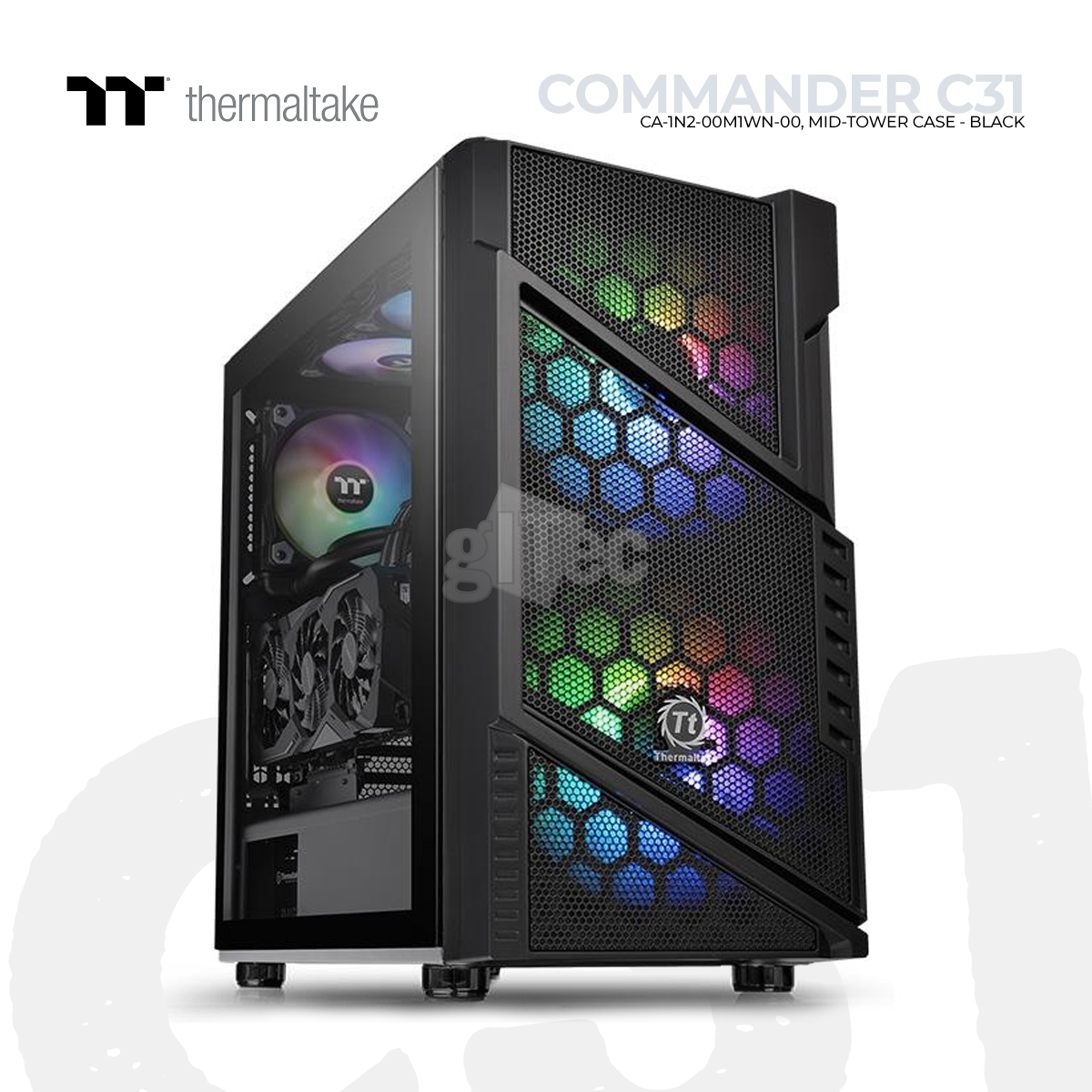 PC Components/ Case/ Miditower/ Commander C31 TG ARGB Edition Black