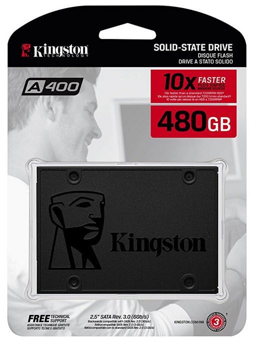 PC Components/ SSD/ Kingston  A400 SATA 3 2.5 Solid State Drive  SA400S37/480GB