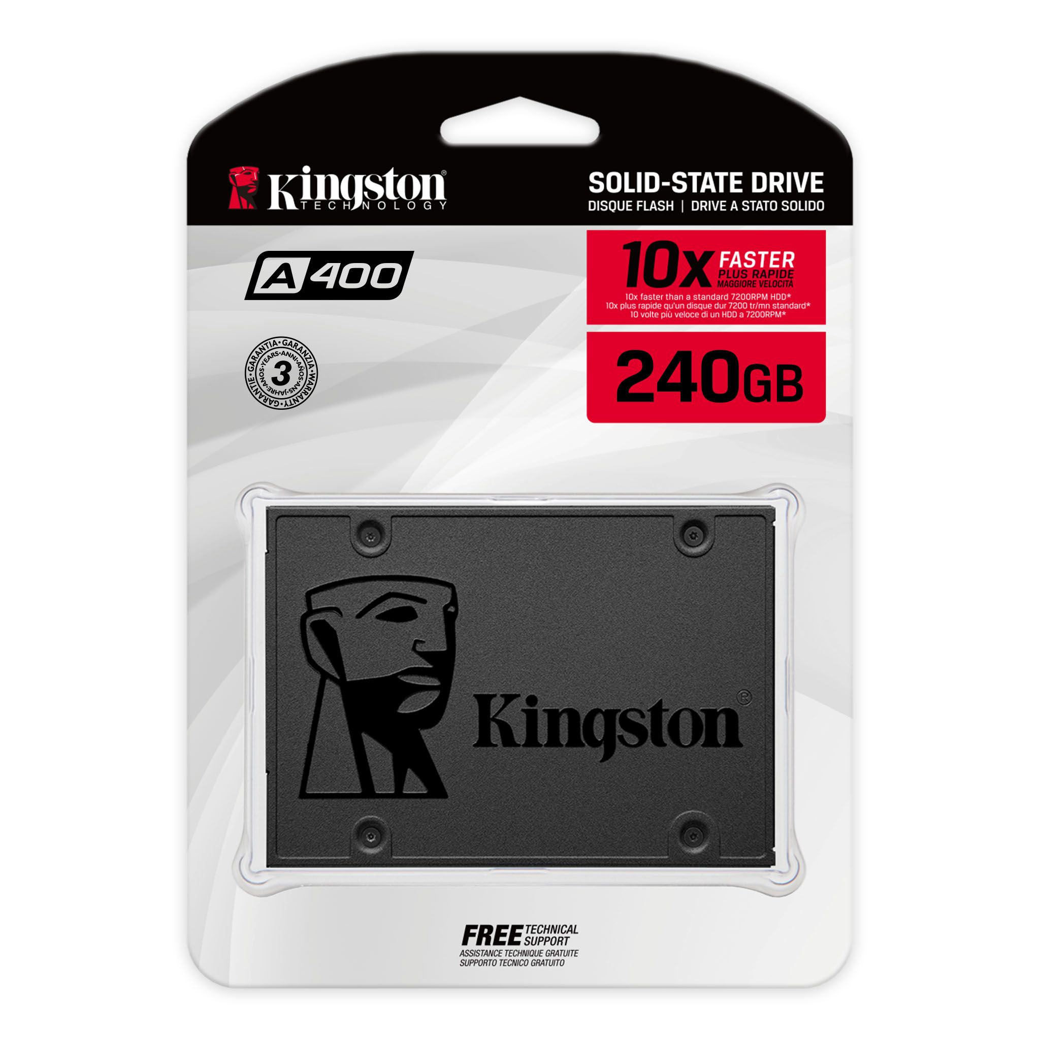 PC Components/ SSD/ Kingston  A400 SATA 3 2.5 Solid State Drive SA400S37/240GB
