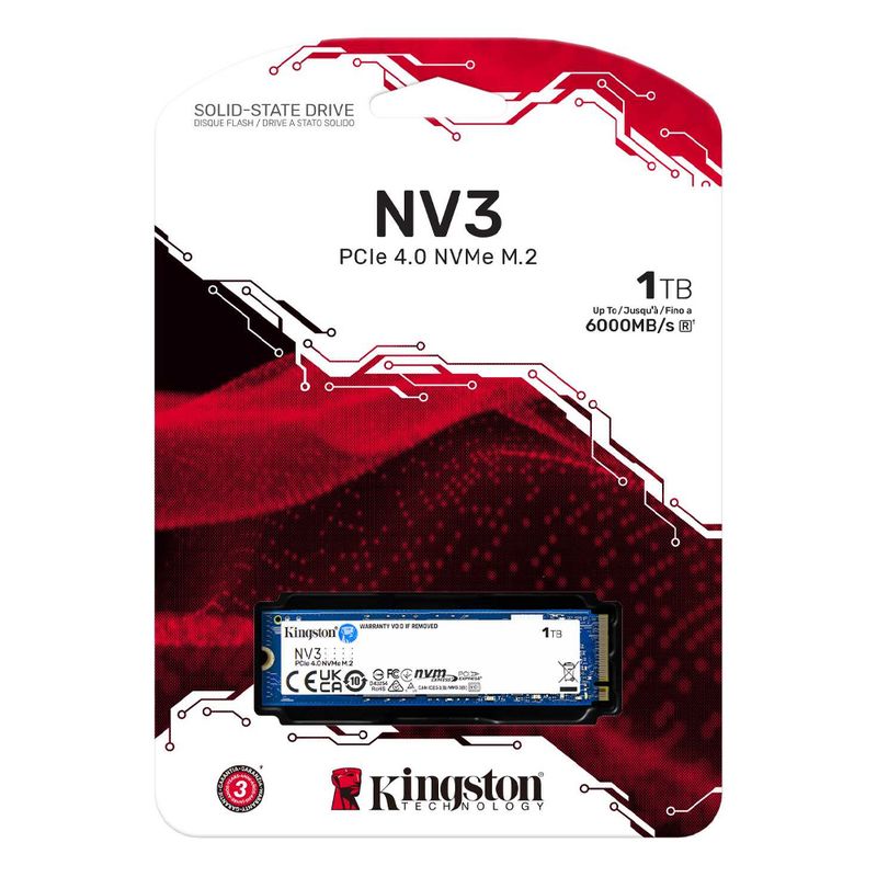 PC Components/ SSD/ Kingston SNV3S/1000G 1 TB SSD - M.2 2280 Internal PCI Express NVMe