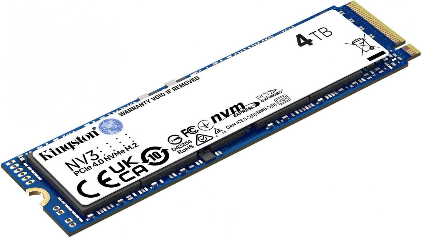 PC Components/ SSD/ Kingston SNV3S/4000G 4TB M.2 2280 Internal PCI Express NVMe