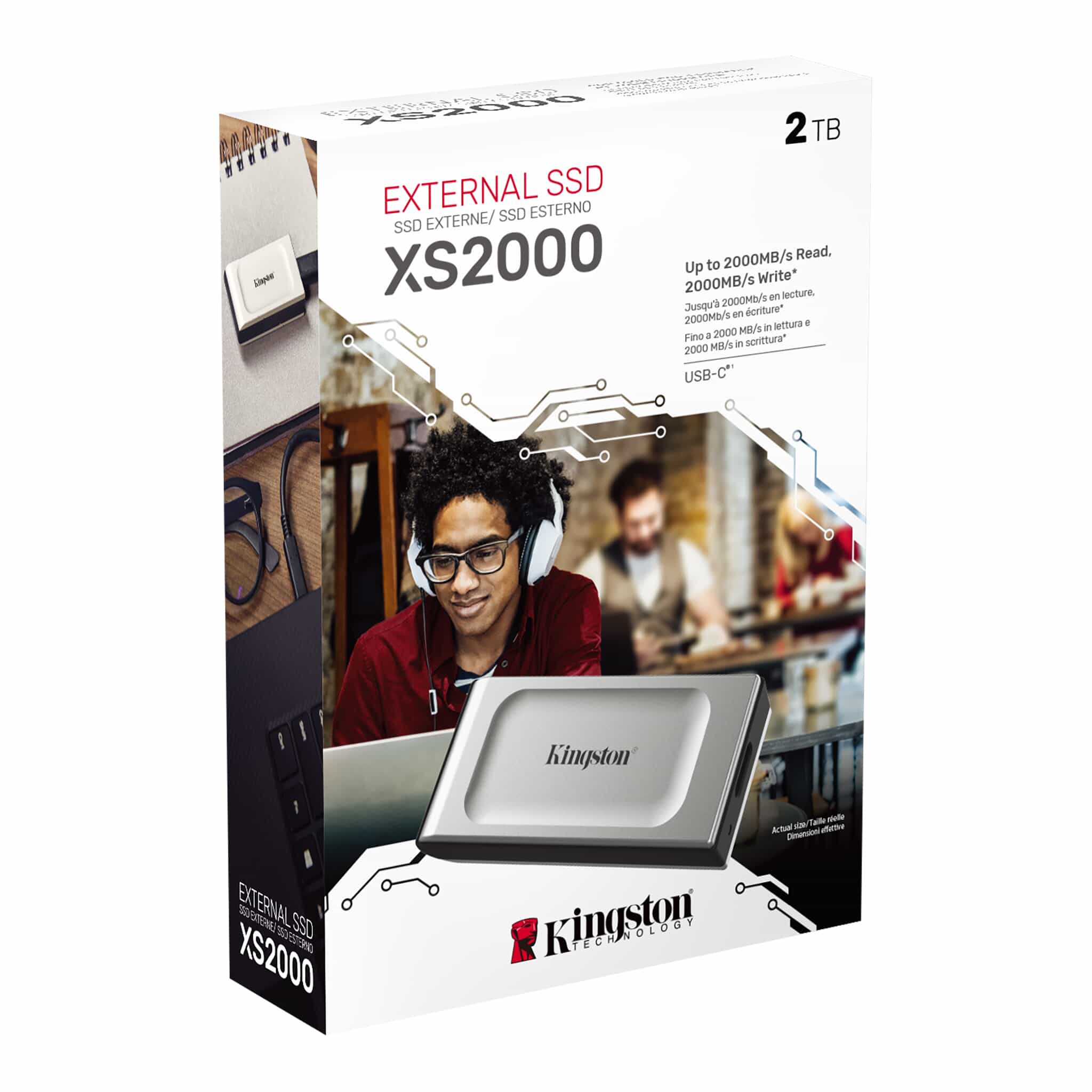 PC Components/ HDD/ External/ 1.8"/ Kingston XS2000 External Solid State Drive (SSD) 2TB