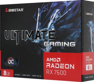 PC Components/ Video Adapter/ PCI Express 4GB/ Biostar AMD Radeon Radeon RX7600 OC 8GB