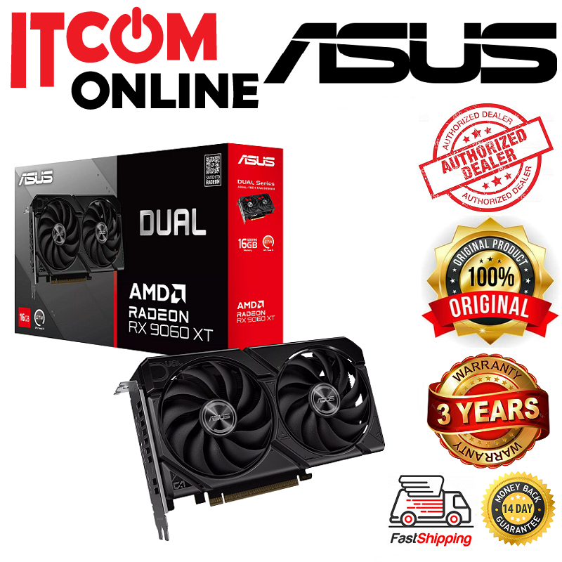 PC Components/ Video Adapter/ PCI Express 12GB/ ASUS Dual Radeon™ RX 9060 XT 16GB GDDR6