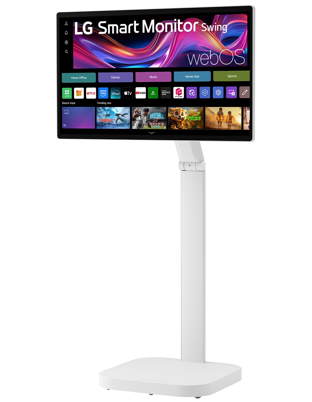 Monitor/ LG/ LG 32U889SA-W.AMA 32 Inch 4K 3840 x 2160 IPS 350 cd/m² 60Hz Touchscreen Smart Monitor Swing with Rolling Stand White