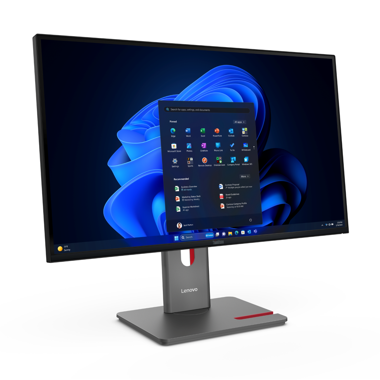 Monitor/ Lenovo/ Lenovo ThinkVision P27QD-40  27" IPS QHD 2560x1440 4ms 120Hz Raven Black