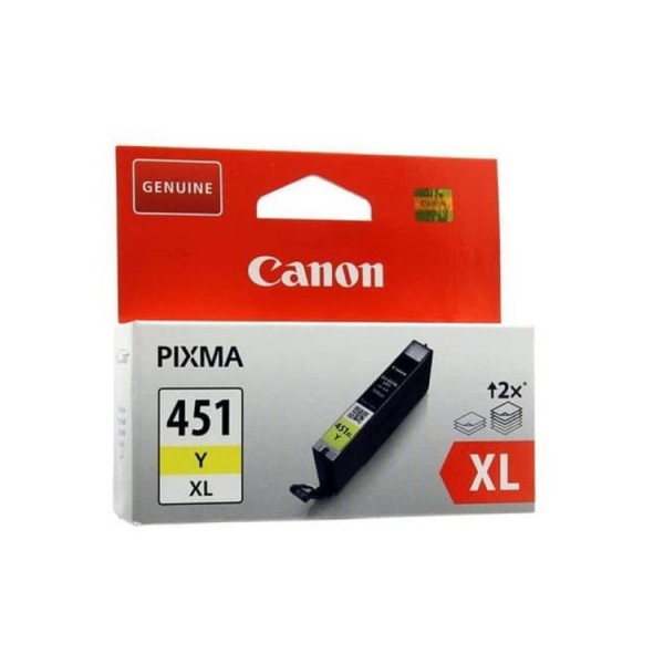 Cartridge/ Canon Original/ Canon CLI-451 XL Yellow for PIXMA IP7240, iP8740, iX6840, MG5440, MG5540, MG5640, MG6340, MG6440, MG6640, MG7140, MG7540, MX924