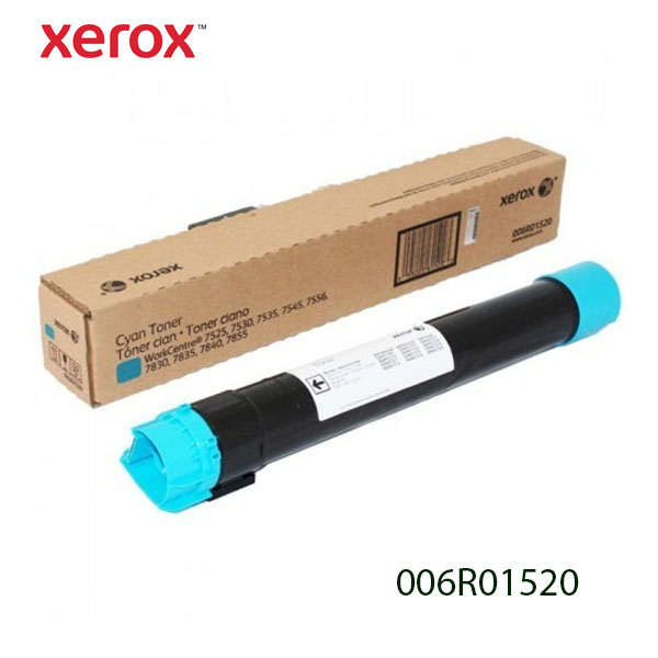 Cartridge/ Xerox Original/ Xerox 006R01520 Toner Cartridge Cyan For WC7500/7800/7970 Series 7525/7530/7535/7545/7556, 7830/7835/7845/7855, 7970 (15000 Pages)