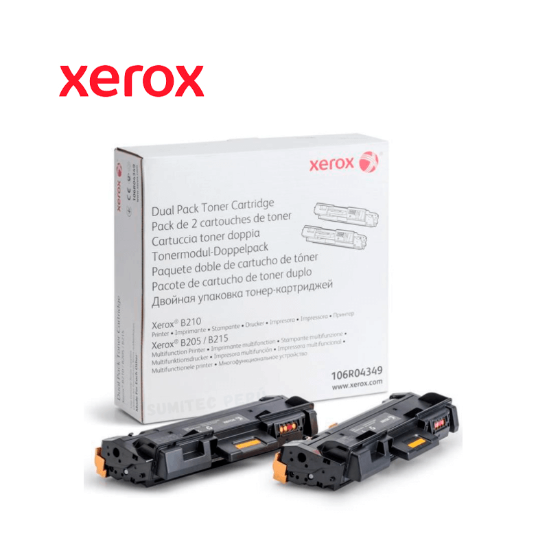 Cartridge/ Xerox Original/ Xerox 106R04349 Toner Cartridge Dual Pack Black For B205, B215, B210 (3000 pages)