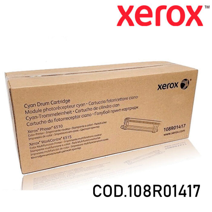 Cartridge/ Xerox Original/ Xerox 108R01417  Drum Cartridge Cyan For Phaser 6510/ WC 6515 (48,000 Pages)