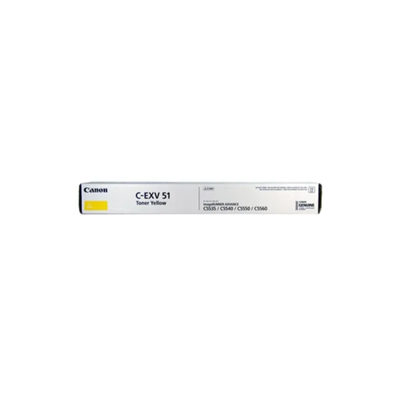 Toner/ Canon C-EXV 51 Toner Cartridge Yellow For Canon iRC5535 / 5535i / 5540i / 5550i / 5560i (60 000 Pages)