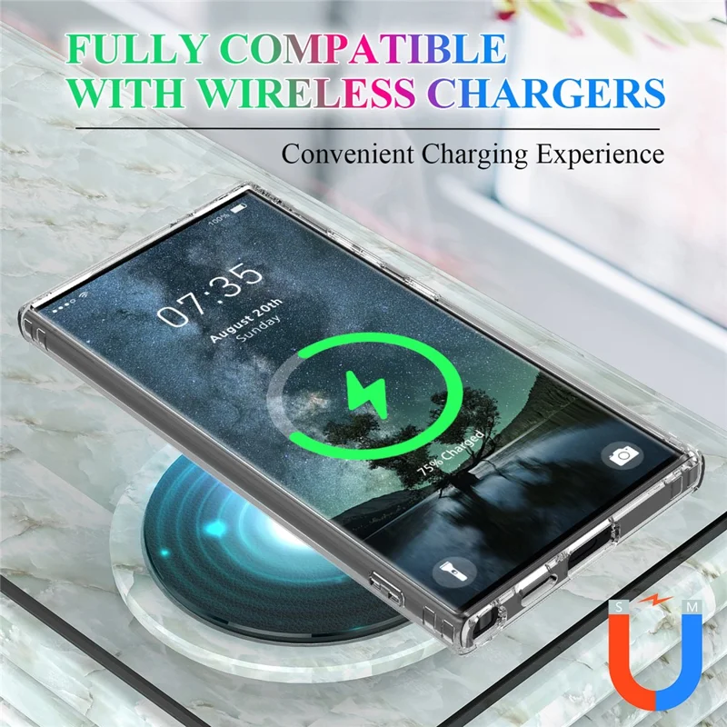 Mobile Phone Case/ For Samsung Galaxy S25 Ultra Case PC+TPU+PET Matte Anti-Drop Phone Back Cover - Black