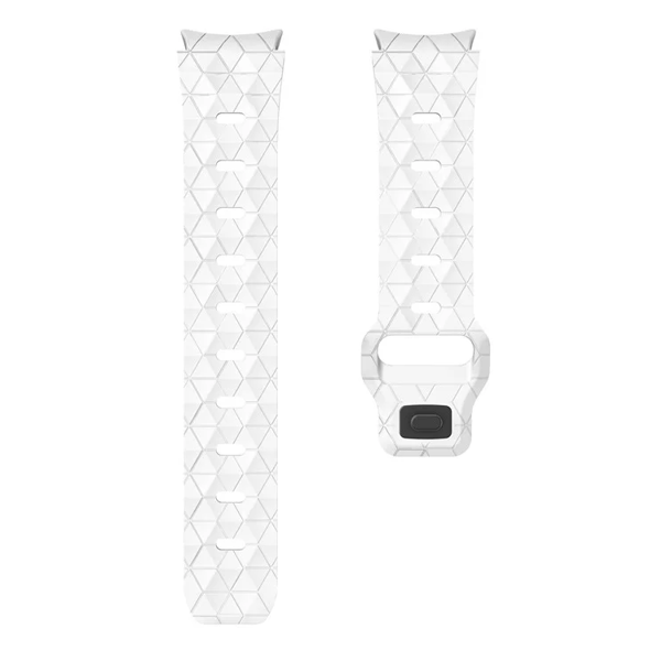 Smart Watch Band/ For Samsung Galaxy Watch FE 40mm KALEBOL KLB-ZQWFKGJ-001 / Watch 4 / 5 / 6 Football Pattern Silicone Watch Strap Band - White
