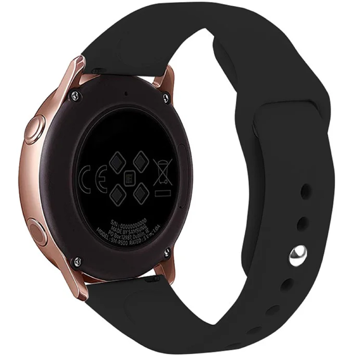 Smart Watch Band/ KALEBOL KLB-DKGJ-001 For Samsung Galaxy Watch6 Classic 47mm 43mm Watch Band 20mm Silicone Strap - Black