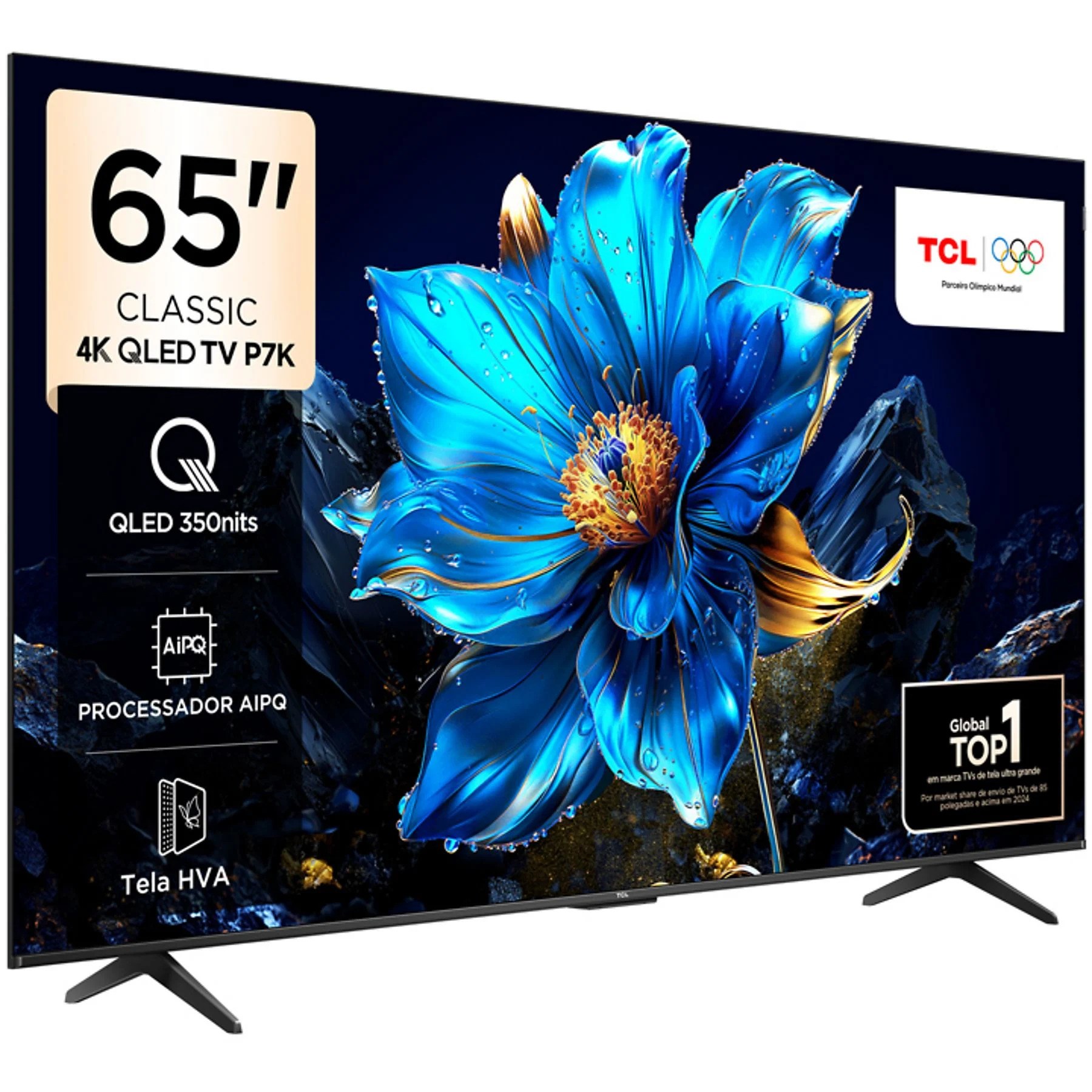 TV/ QLED/ TCL/ QLED TV 65"(165cm)/ 65P7K 4K Google TV HDR10+  Dolby Atmos BT5.4 Wi-Fi 2.4+5GHz DVB-T/T2/C/S/S2 2x15W HDMI1.4/HDMI2.0&HDMI2.1,HDCP1.4 400x300