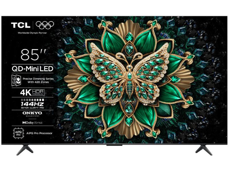 TV/ MiniLED/ TCL/ Mini LED TV 85"(216cm)/ 85C6K 4K GTV HDR high brightnesst; MEMC120Hz/VRR 2K@240Hz,4K@144Hz;ONKYO Audio System 2*10W+20W; Airplay2;WiFi5;BT5.4;600x400