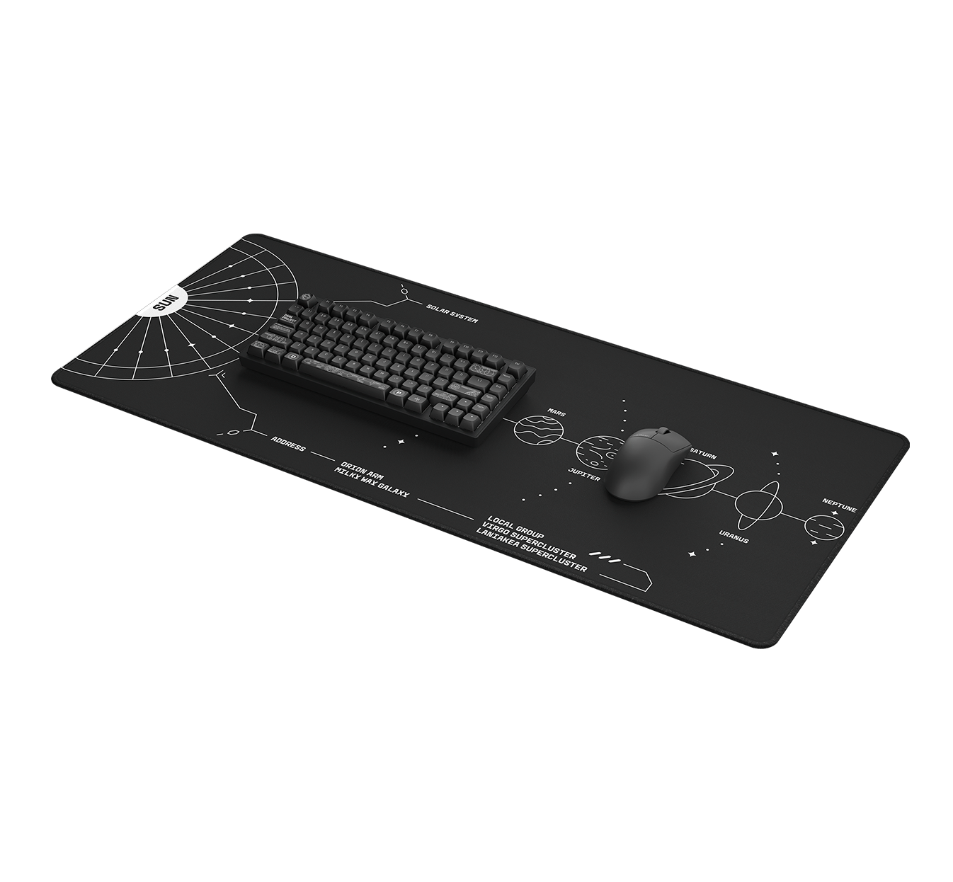 Dark Project Terra Nova Black Mousepad XL