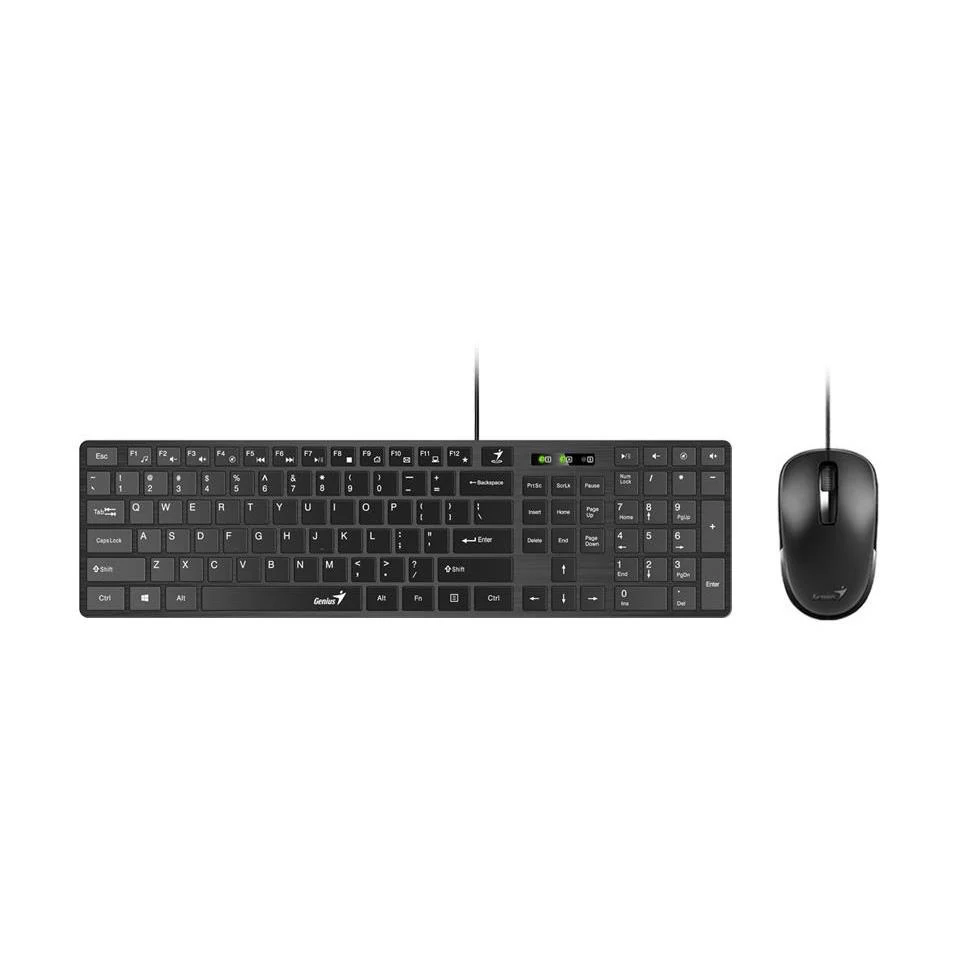 Keyboard/ Genius Wired Slim Multimedia Keyboard Mouse Combo SlimStar C126