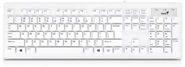 Keyboard/ Genius,Keyboard  SlimStar 126  USB White