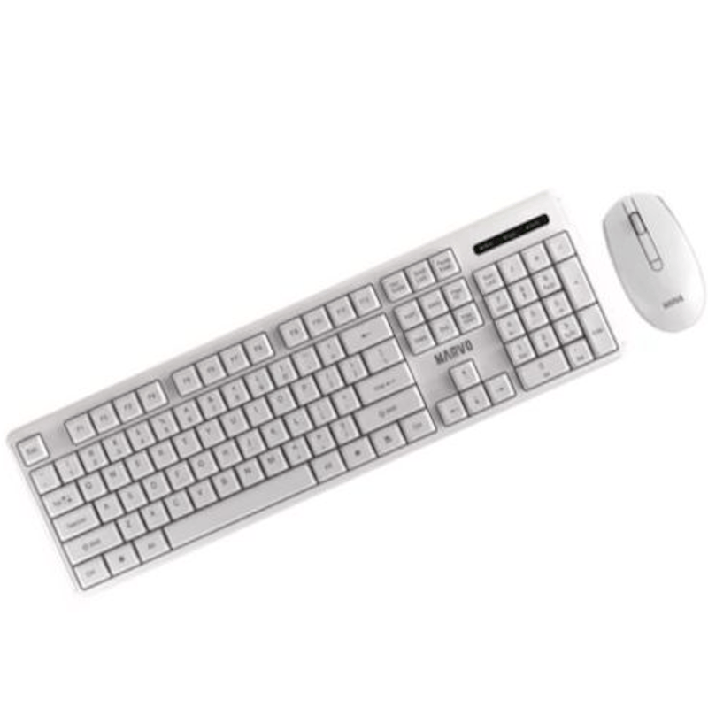 Keyboard/ MARVO WS005 BK  wireless  combo White