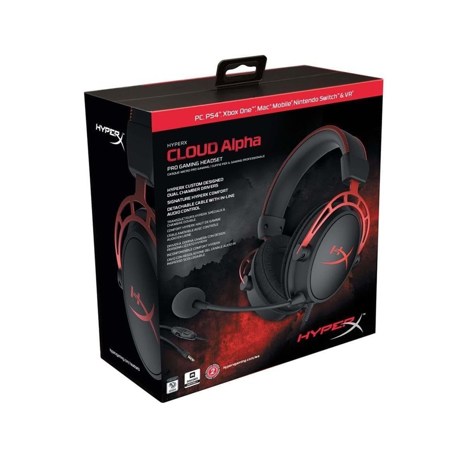 Headphone/ HP/ HyperX Cloud Alpha RED (HX-HSCA-RD/EE / HX-HSCA-RD/EM)