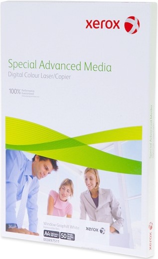 Paper/ Xerox/ XEROX LASER WINDOW DECAL  A4 ფირი  200 g/m2 003R97494 (50 Sheets)
