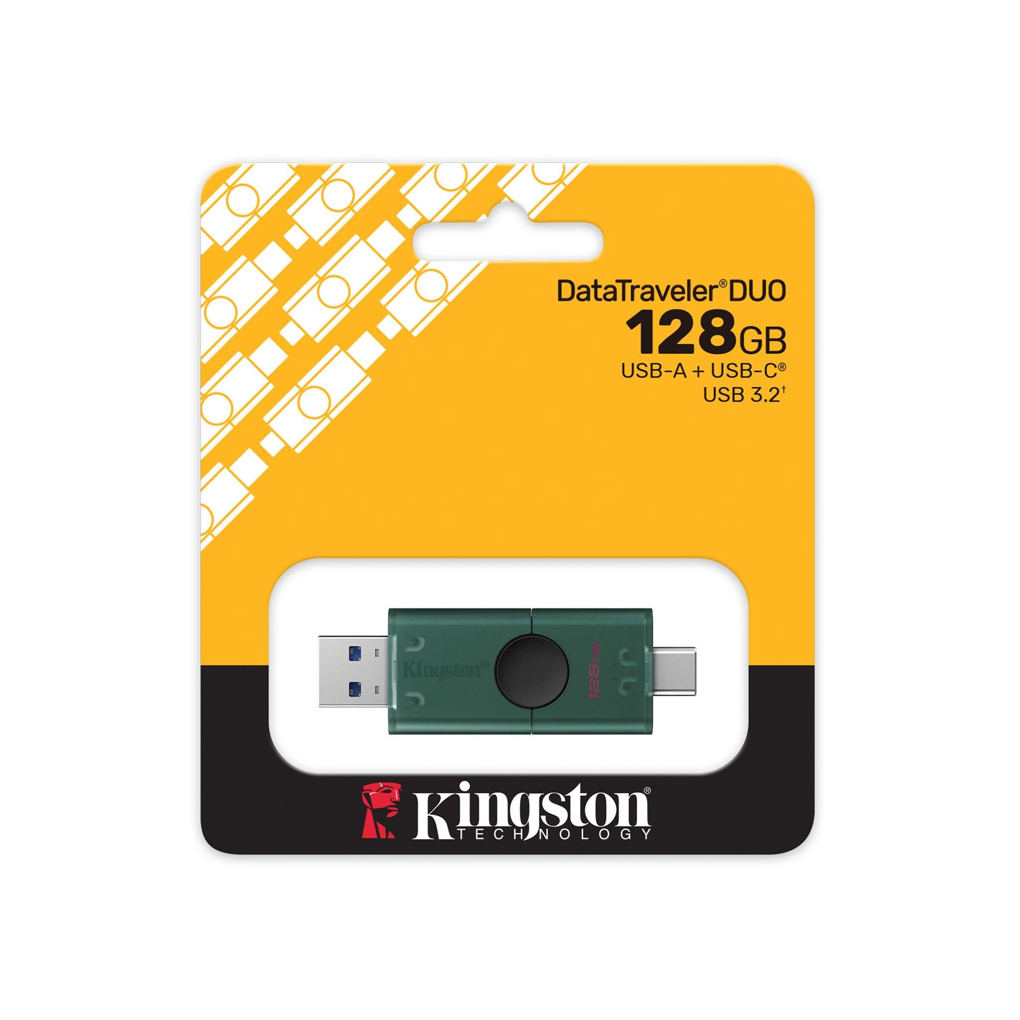USB Flash Drive/ 128GB/ Kingston  DataTraveler® Duo - USB Type-A and Type-C - Flash Drive 128GB
