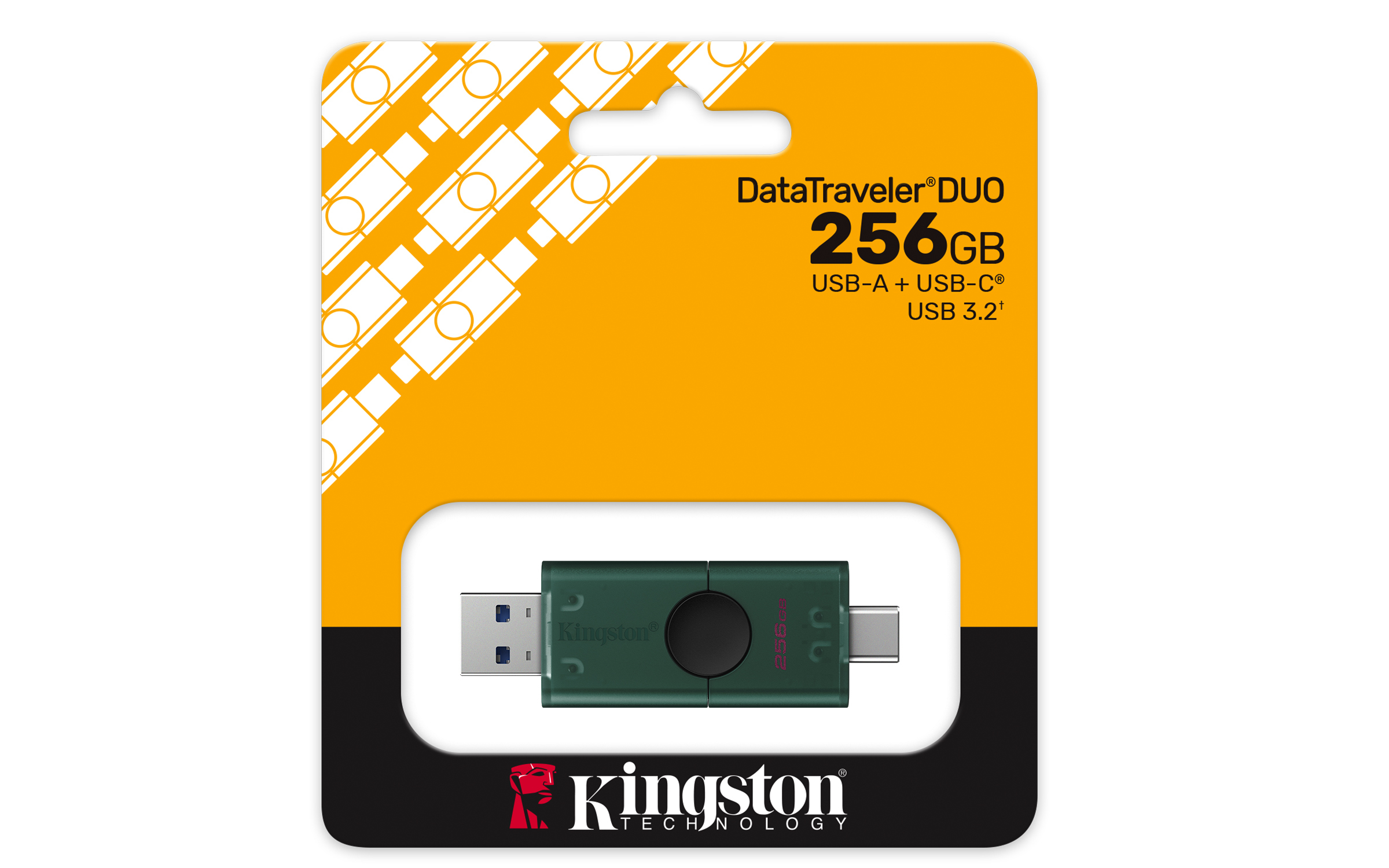 USB Flash Drive/ 256GB/ Kingston  DataTraveler® Duo - USB Type-A and Type-C - Flash Drive 256GB