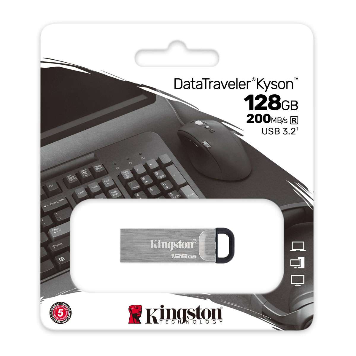 USB Flash Drive/ 128GB/ Kingston 128GB DataTraveler Kyson USB 3.2 Gen1