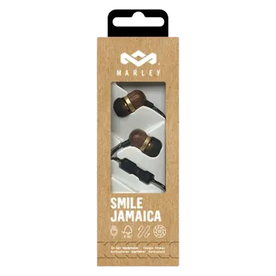Wired Headphone/ House of Marley/ House of Marley  EM-JE041-BAB Smile Jamaica In-Ear Headphones With Remote And Microphone  BRASS