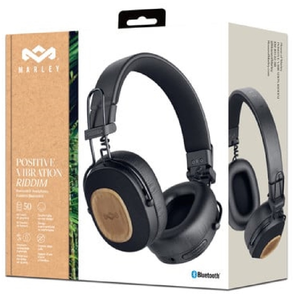 Wireless Headphone/ House of Marley/ House of Marley Positive Vibration Riddim EM-JH135 Signature Black