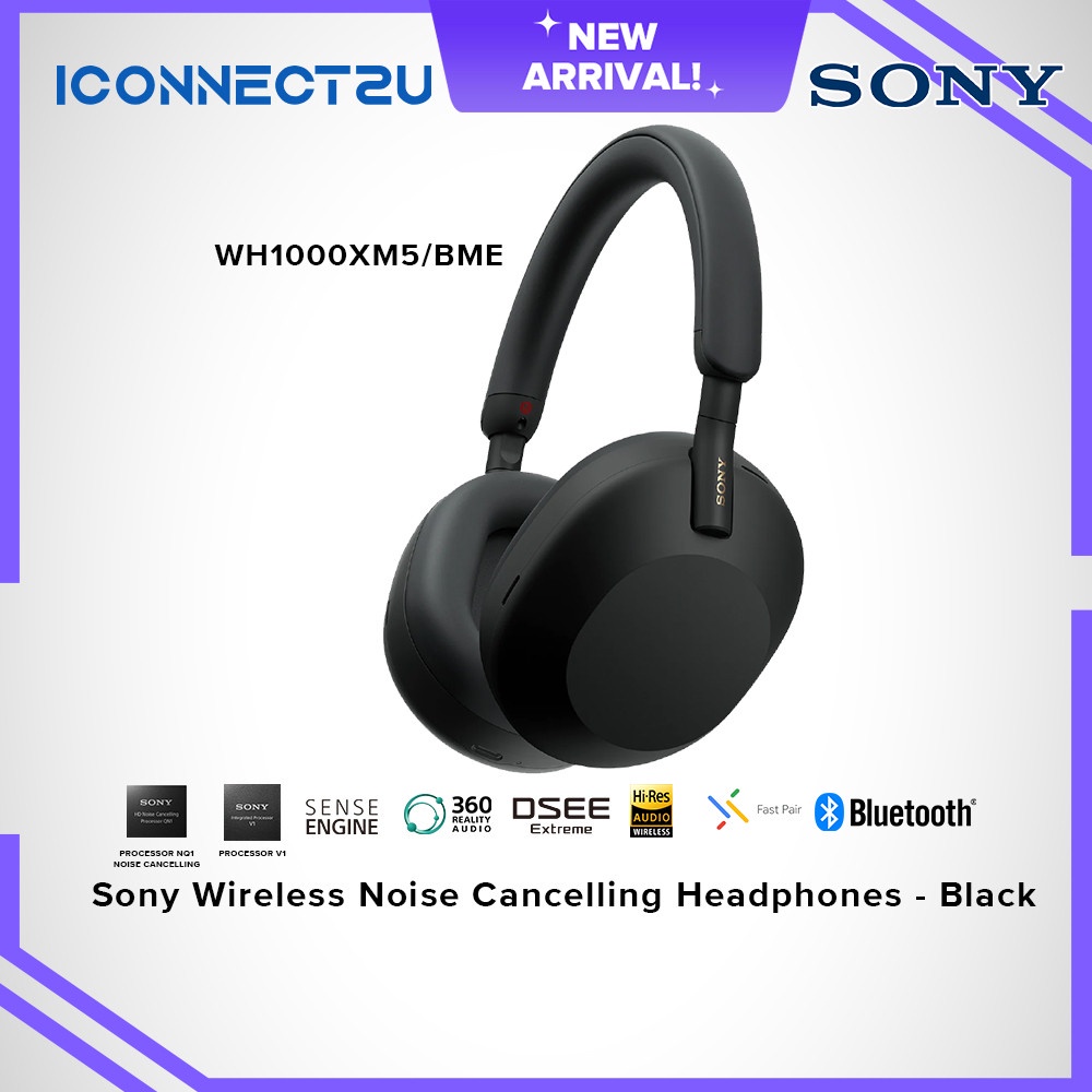 Wireless Headphone/ Sony/ Sony WH1000XM5 wireless noise cancelling headphones Black (WH1000XM5/BME)