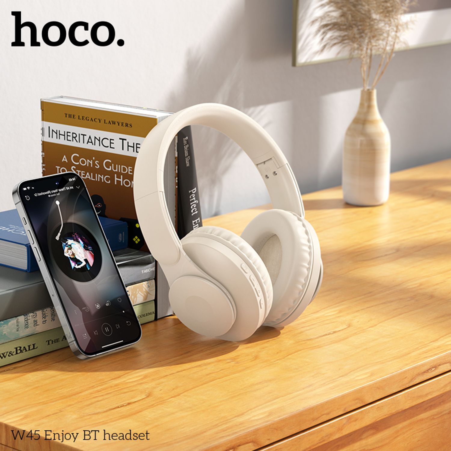 Wireless Headphone/ Hoco/ Hoco EQ28 Bird true wireless Bt headset Light gray