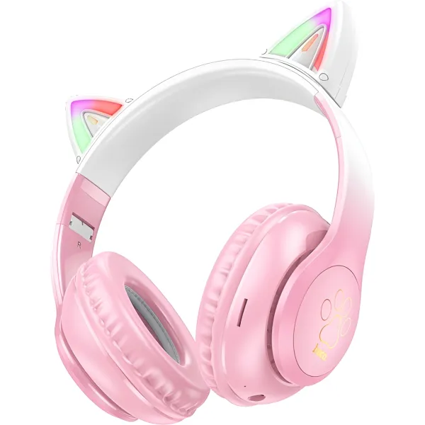 Wireless Headphone/ Hoco/ Hoco W42 Cat ears BT headphones cherry blossom
