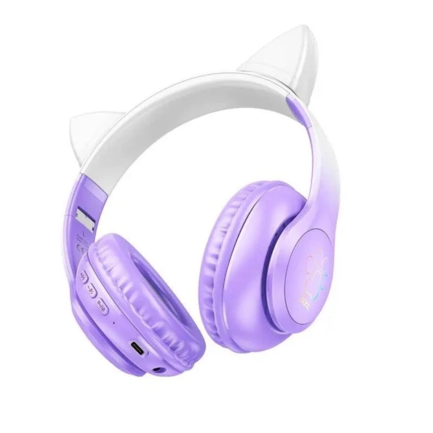 Wireless Headphone/ Hoco/ Hoco W42 Cat ears BT headphones purple grape