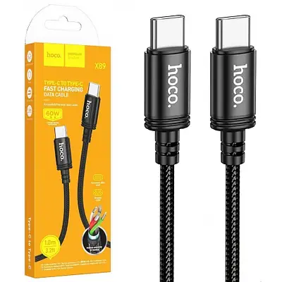 Android/ Type - C / Hoco X89 Wind 60W charging data cable Type-C to Type-C Black