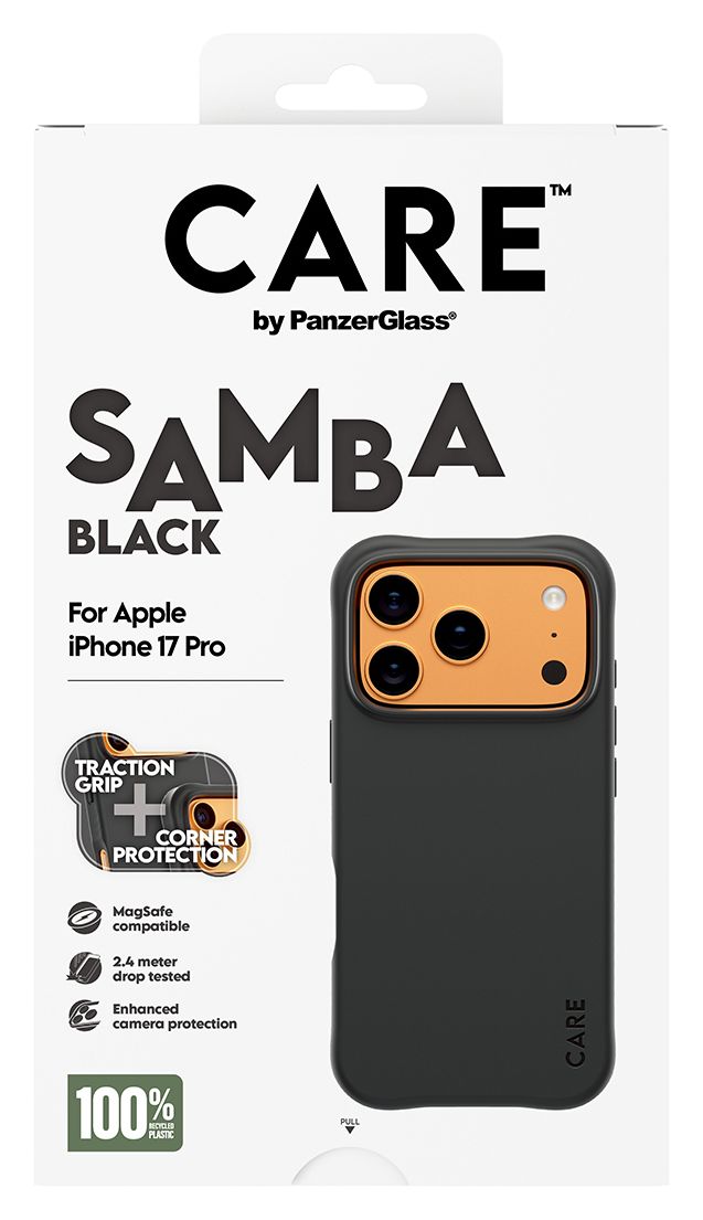 Mobile Phone Case/ CARE by PanzerGlass Fashion SAMBA Black MagSafe iPhone 17 Pro