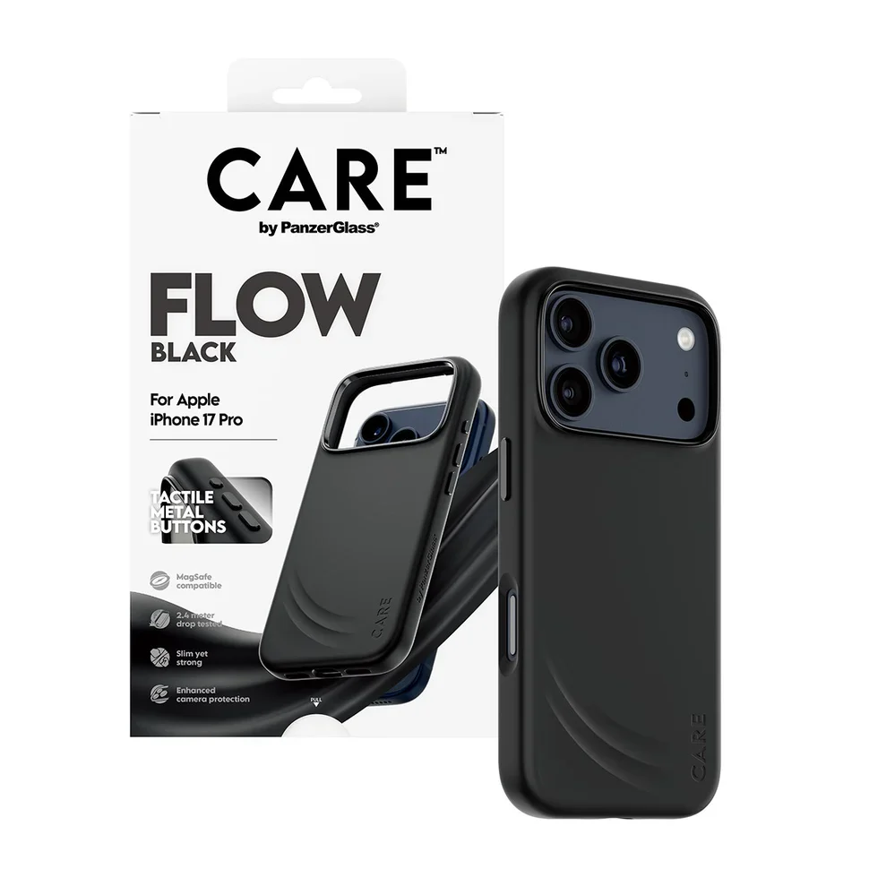 Mobile Phone Case/ CARE by PanzerGlass Flow Case Black iPhone 17 Pro