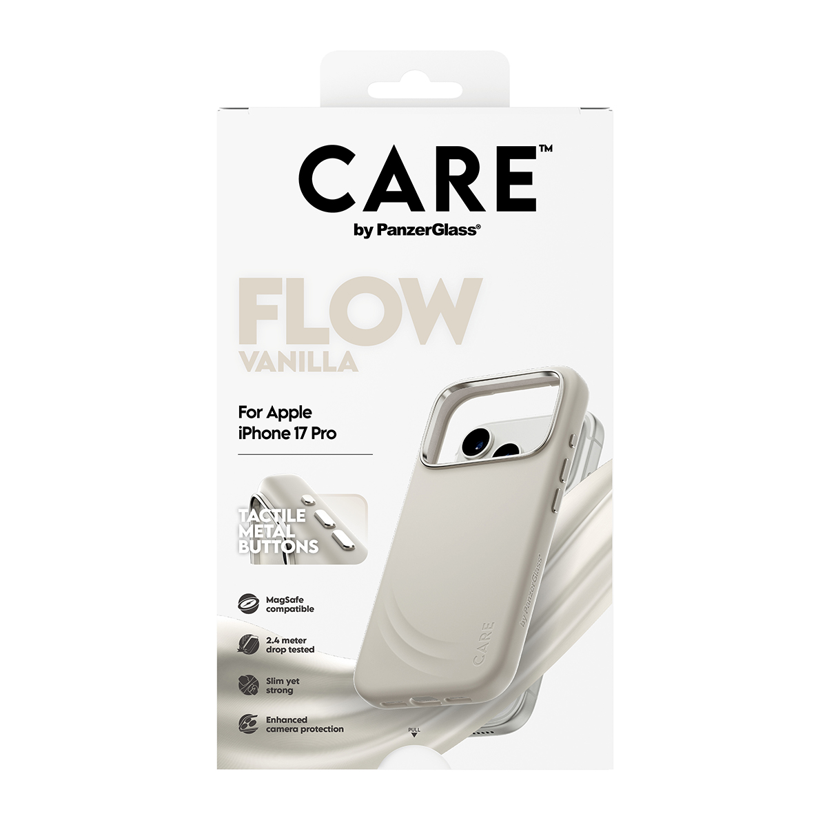 Mobile Phone Case/ CARE by PanzerGlass Flow Case Vanilla iPhone 17 Pro