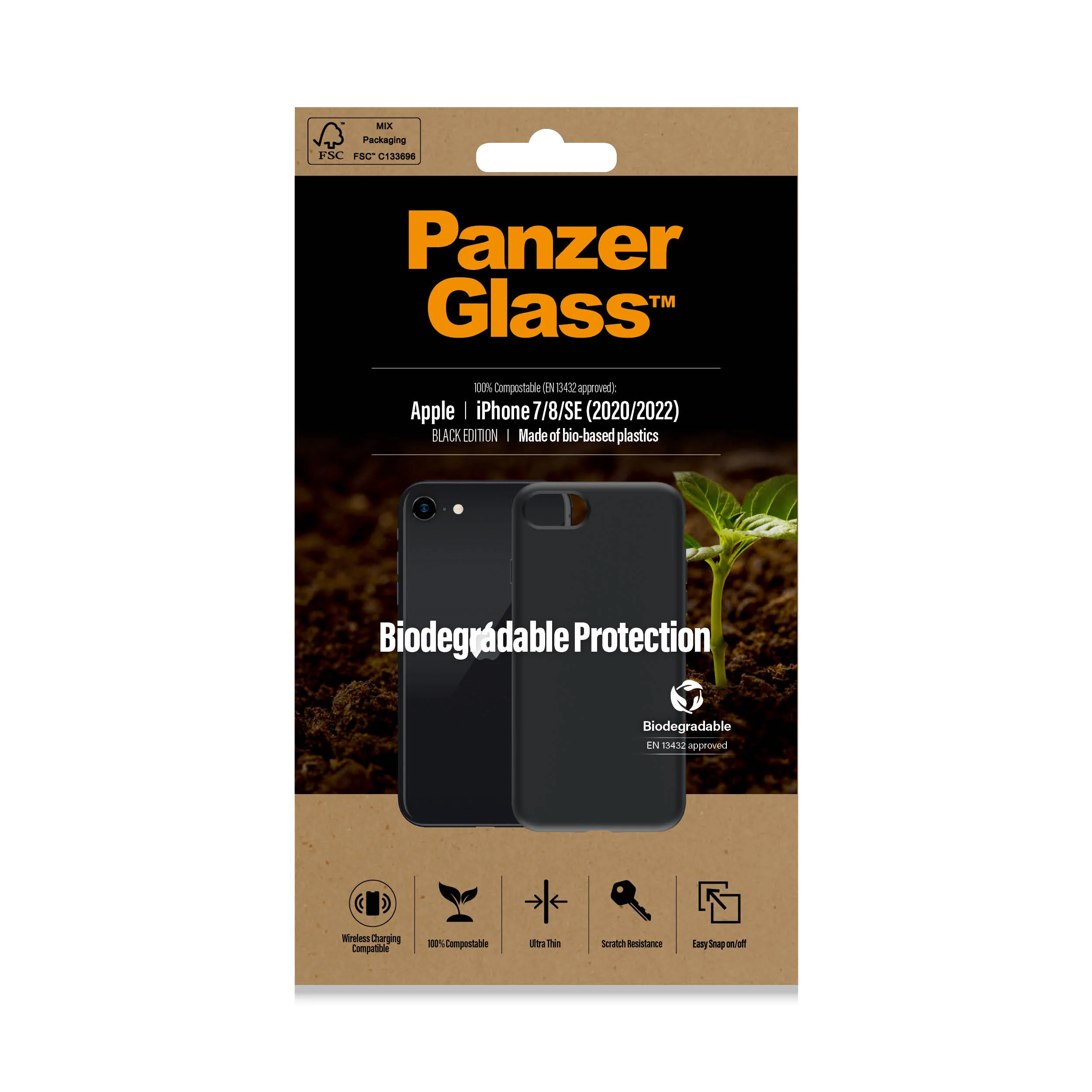 Mobile Phone Case/ CARE by PanzerGlass iPhone 16 Pro Flagship Case Transparent Urban Combat w. Black MagSafe