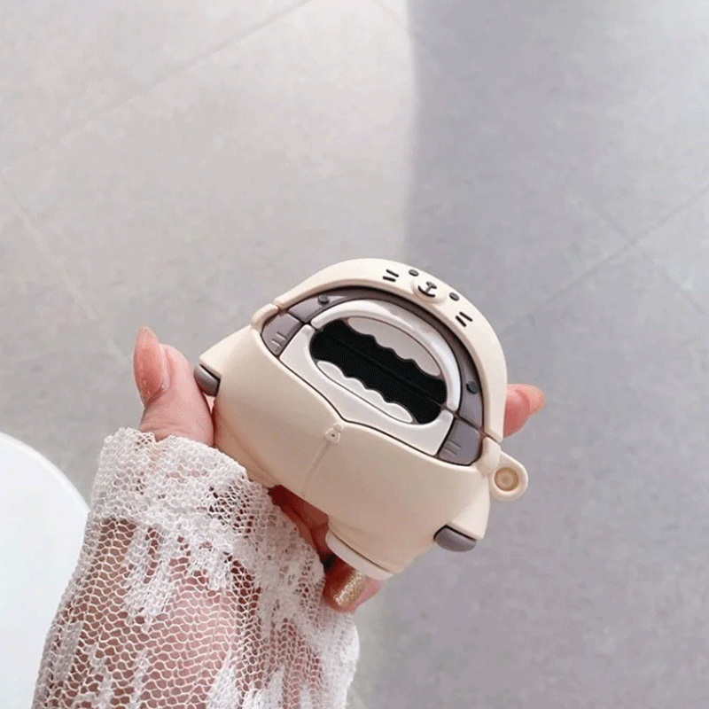 Mobile Accessory Other/ For AirPods Pro Earphone Box Cover Bigmouth Shark Silicone Case
