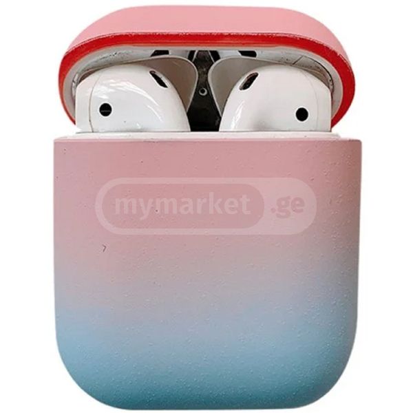 Mobile Accessory Other/ For Apple AirPods 2nd gen.Gradient Frosted PC Hard Case Protective Cover (without Buckle) -  Pink / Blue