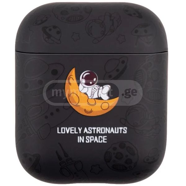 Mobile Accessory Other/ For Apple AirPods 2nd gen.TPU Earphone Charging Case Water Transfer Printing Protective Cover - Black Astronaut
