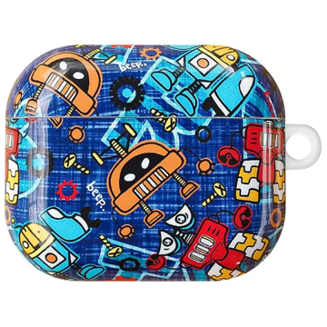 Mobile Accessory Other/ For Apple AirPods 3 IMD Stylish Pattern Protective Cover Earphone Charging Box Drop-proof TPU Case - Robot