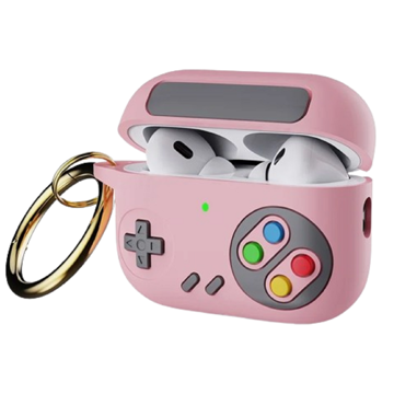 Mobile Accessory Other/ for Apple AirPods Pro (Gen 2) (USB-C) / AirPods Pro 2 , Game Console Design Earbuds Anti-drop Cover with Ring Buckle - Pink
