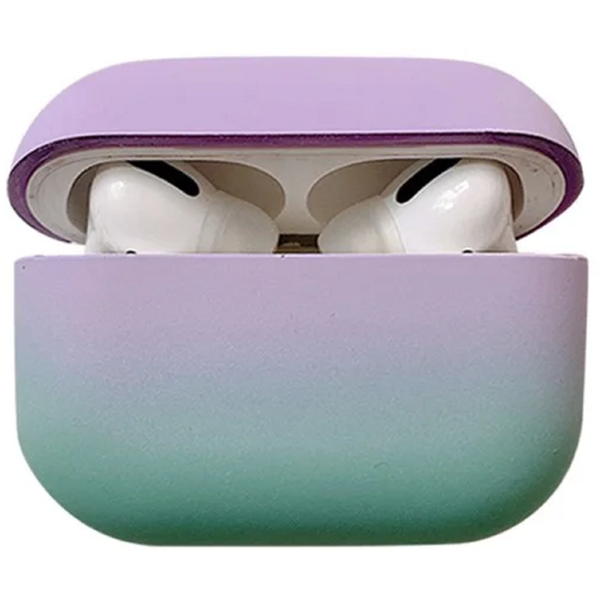 Mobile Accessory Other/ For Apple AirPods Pro Gradient Frosted Bluetooth Earphone Protective Cover PC Hard Case (without Buckle) - Purple / Green