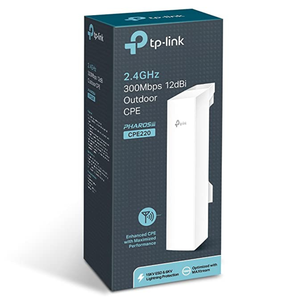 Network Active/ Router/ TP-Link/ TP-Link CPE220 2.4GHz 300Mbps 12dBi Outdoor CPE